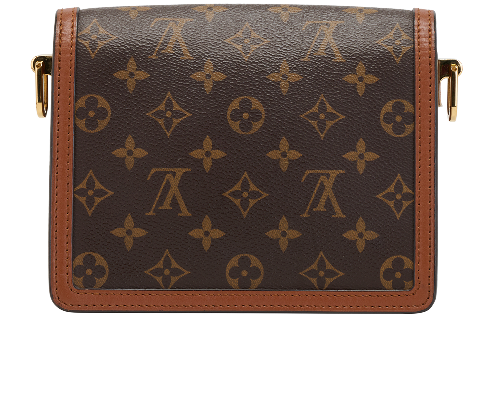 Mini Dauphine, &pound;1,400, Handbags, Brown, Canvas, Back view